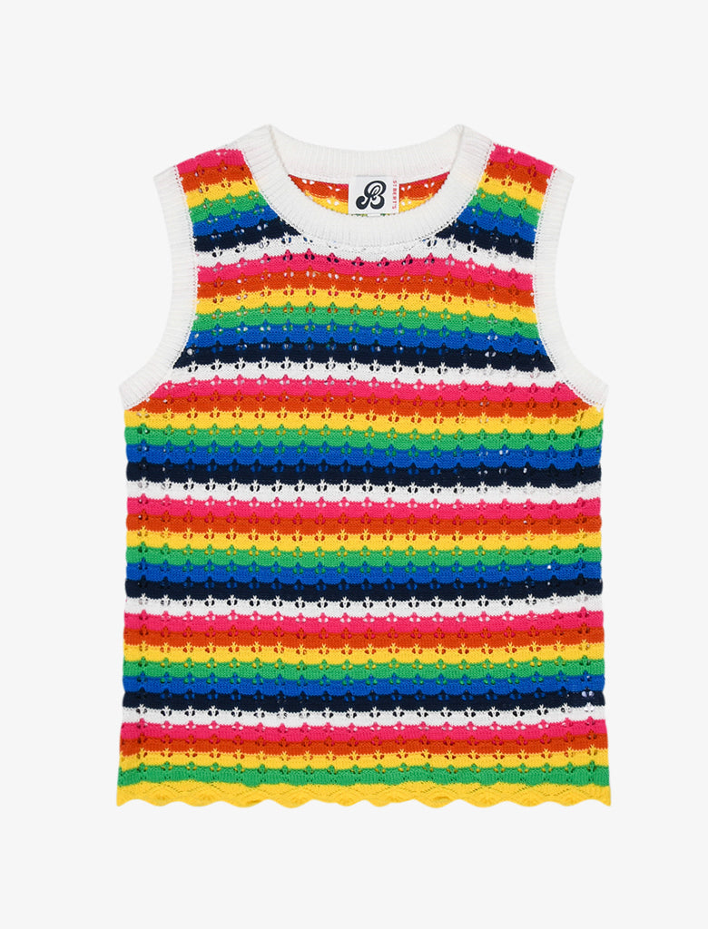 Womens Knitted Tank Top - Multi-Colour Stripe – ST. BERT'S